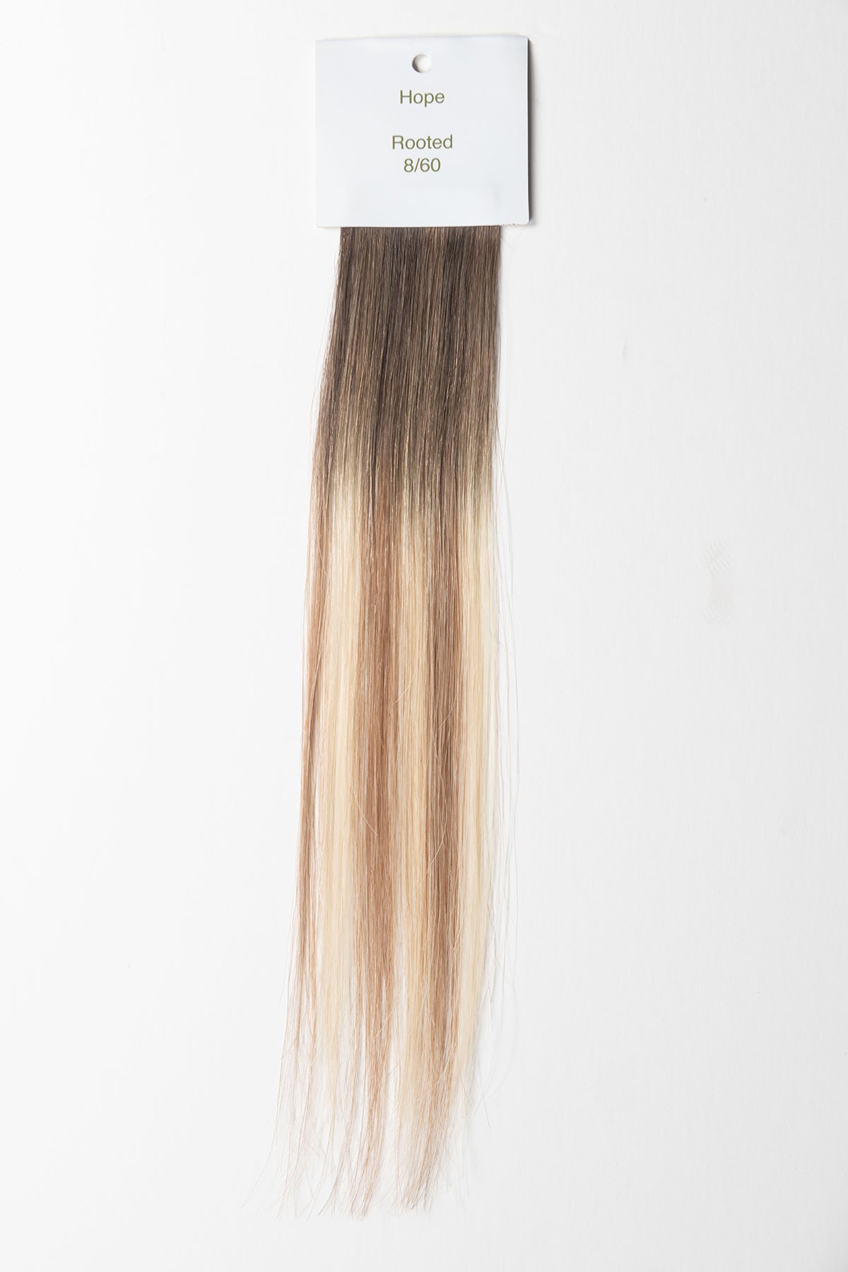 Hope rooted high-contrast blonde hair extension color swatch